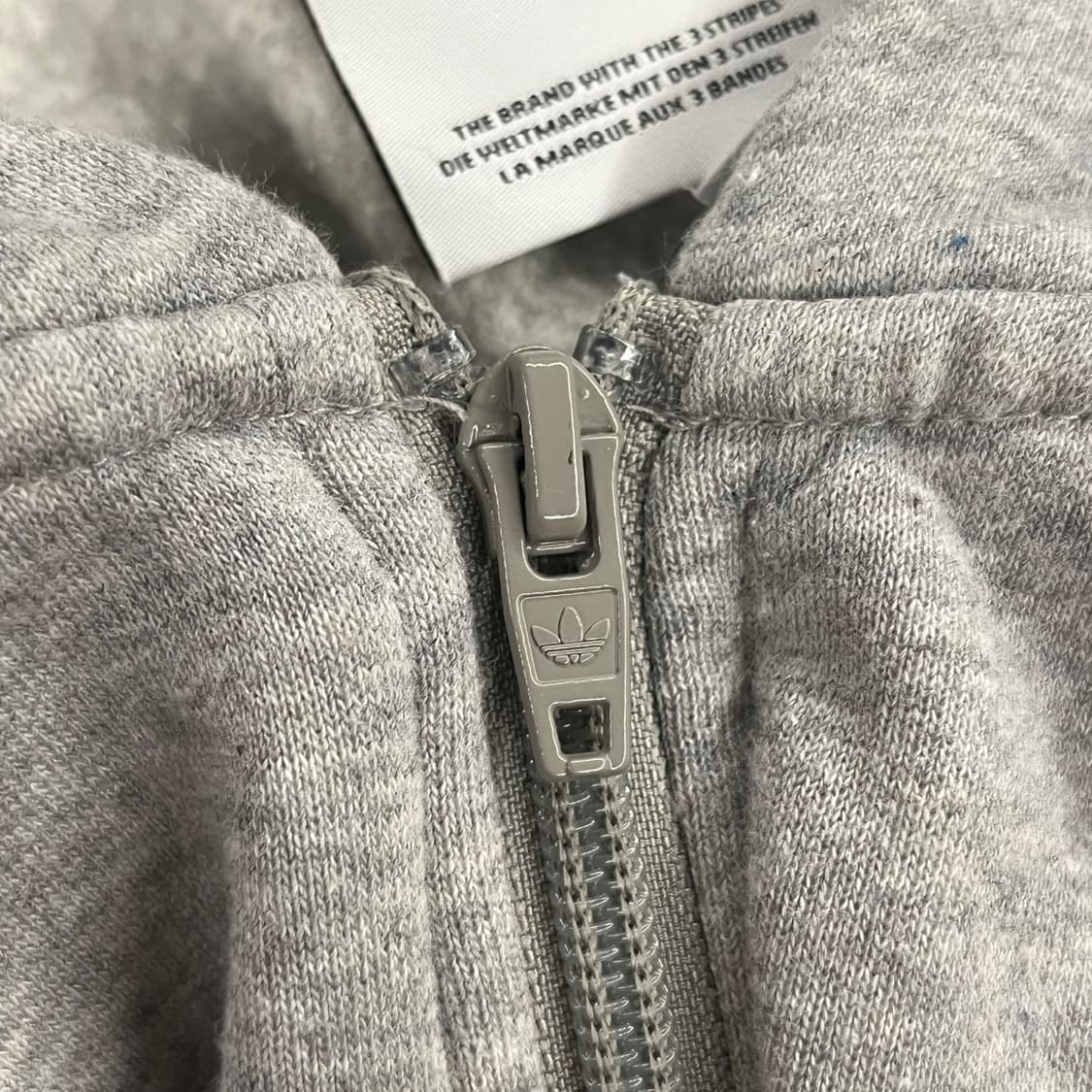 아디다스 삼선 회흰 회색 그레이  후드집업 상품이미지5