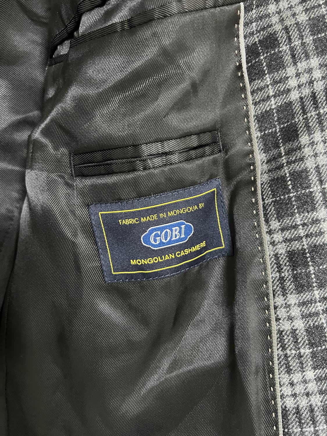 GOBI 고비 100% 캐시미어 체크 자켓 (남성 50 / Slim Fi 상품이미지5