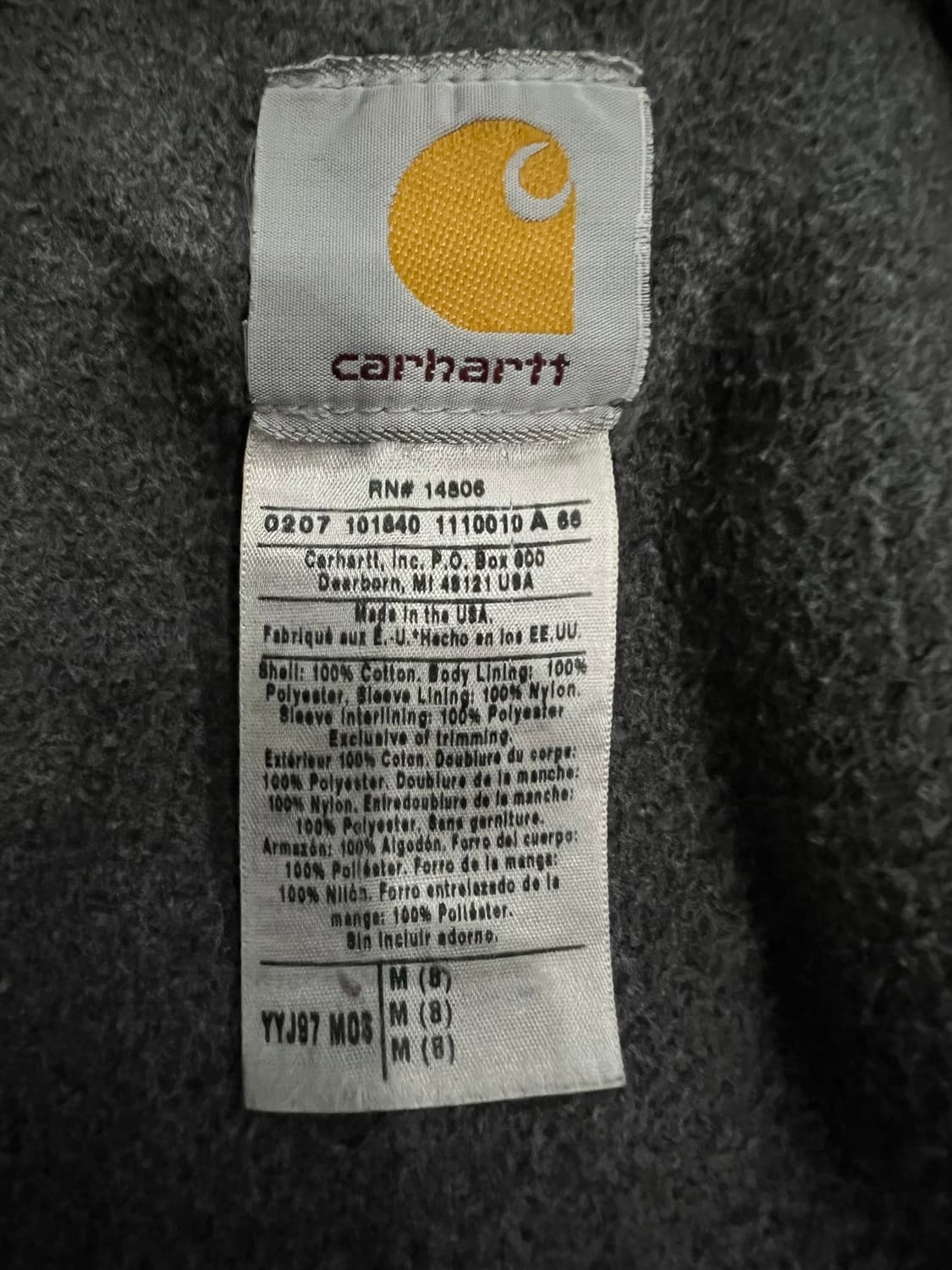 (M) 칼하트 디트로이트 보이즈 자켓 YYJ97 MOS 모스그린 상품이미지4