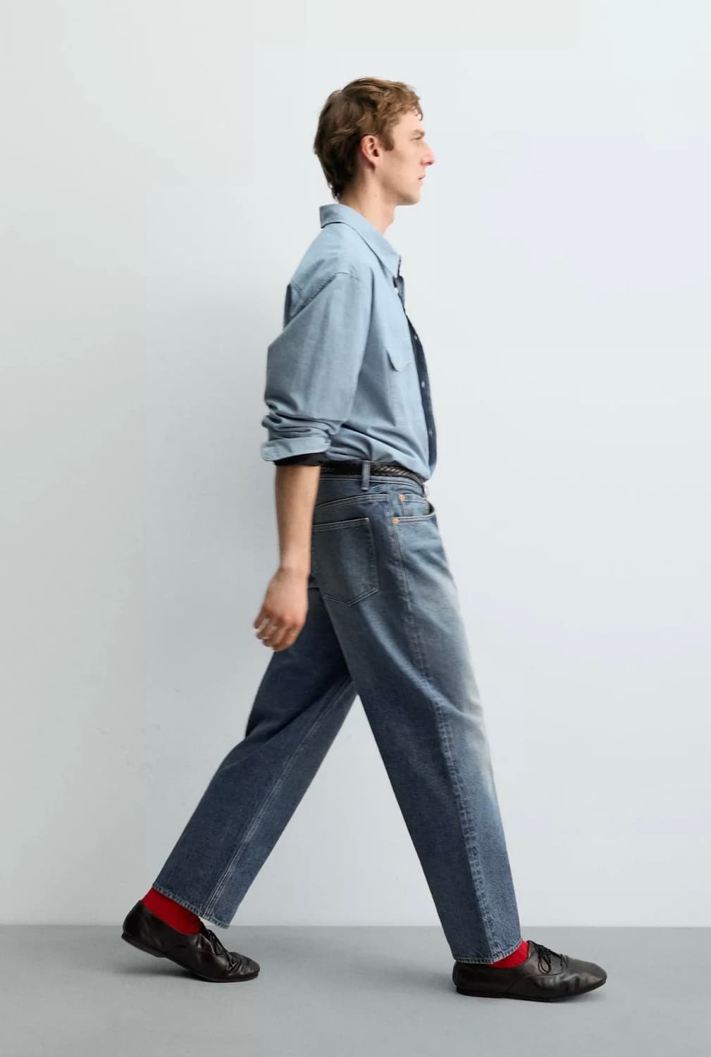 [34] 자라 아론 리바인 릴랙스드 진 데님 MEDIUM BLUE 상품이미지4