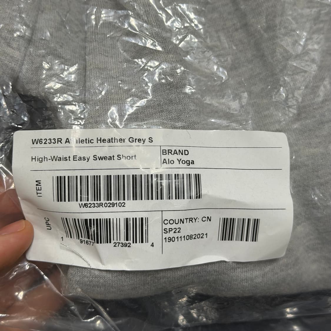 (S) 알로 Alo 하이웨스트 이지 스웻 쇼츠 반바지 그레이 상품이미지10