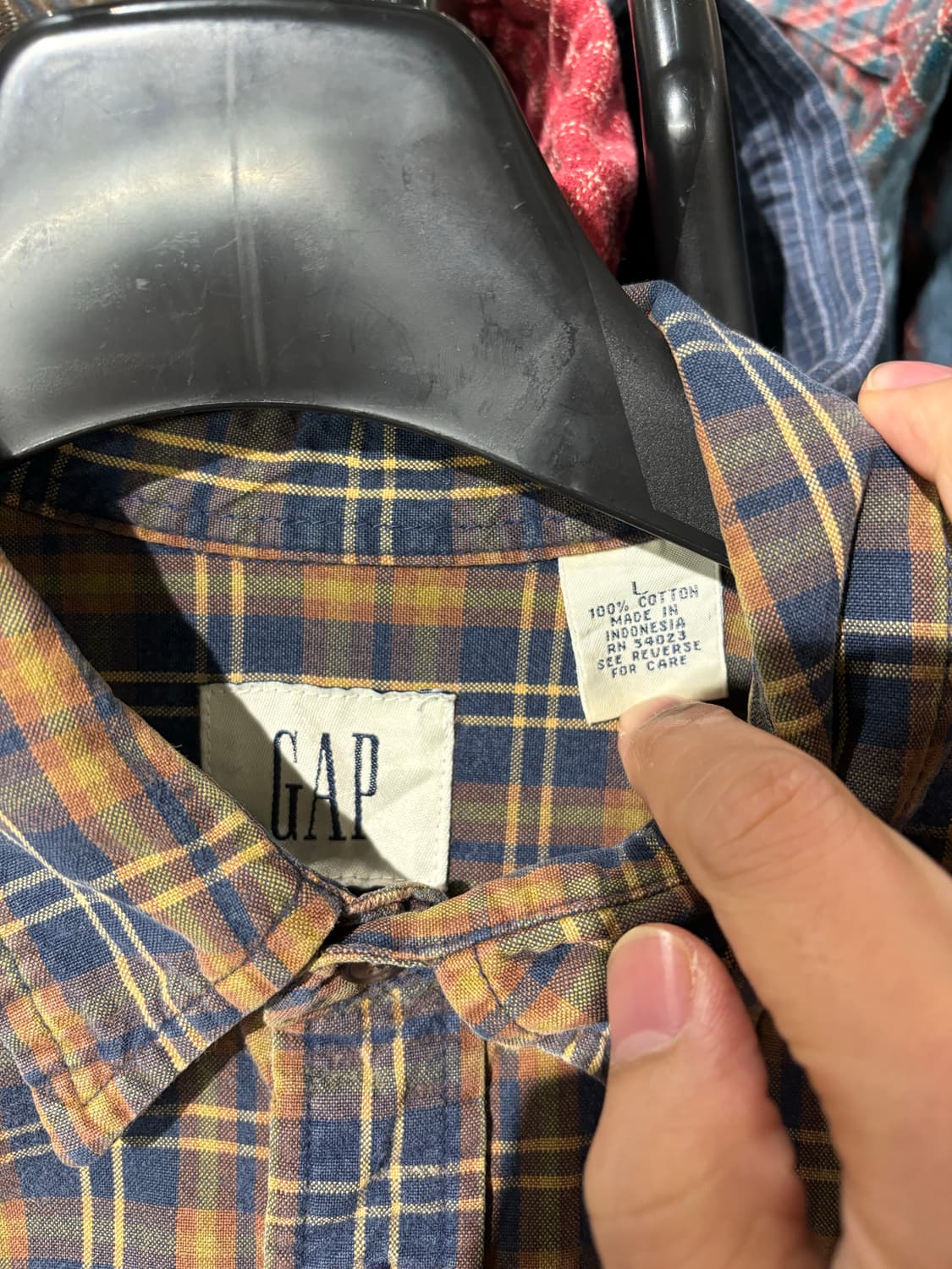 GAP 브라운 체크 셔츠 상품이미지5