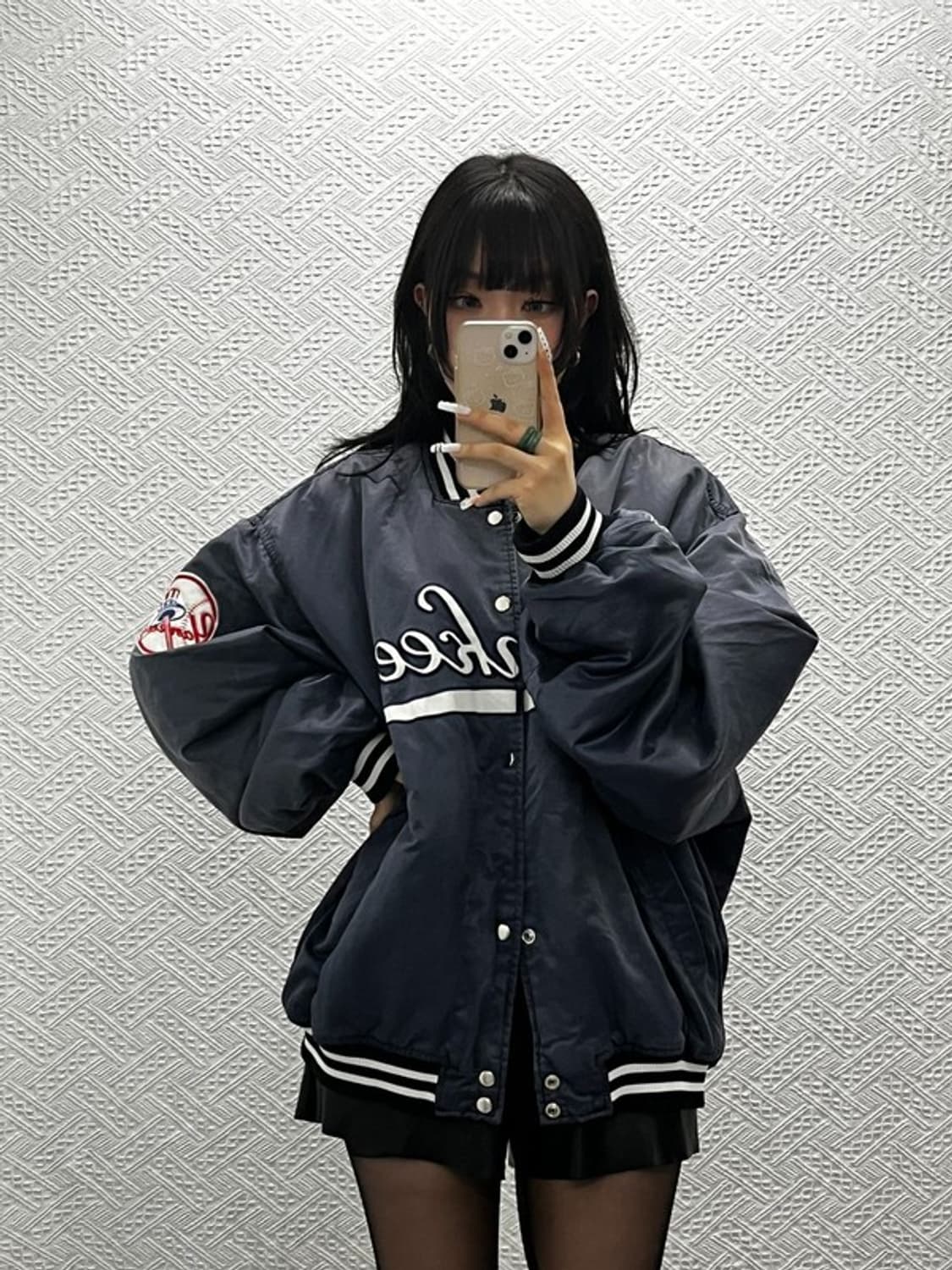 마제스틱 스트릿 펑크 빈티지 양키스 바시티 자켓 XXL C10866 상품이미지1