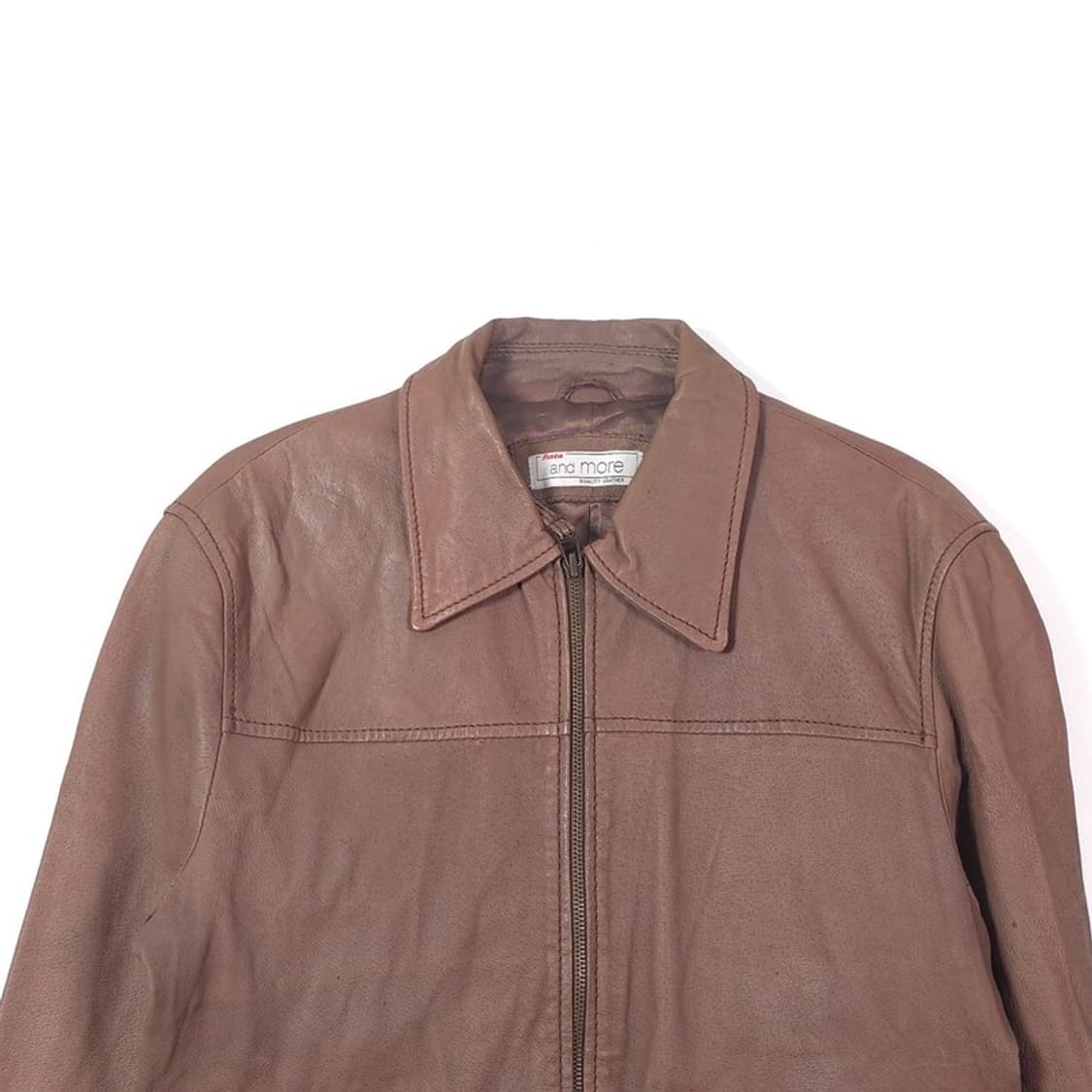 Bata and more 이탈리아산 리얼 레더 봄버 자켓 L 상품이미지3