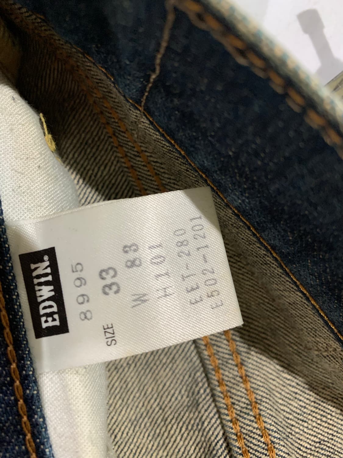 에드윈 빈티지 워싱 데님 팬츠 청바지 33-34인치 y2k 상품이미지8