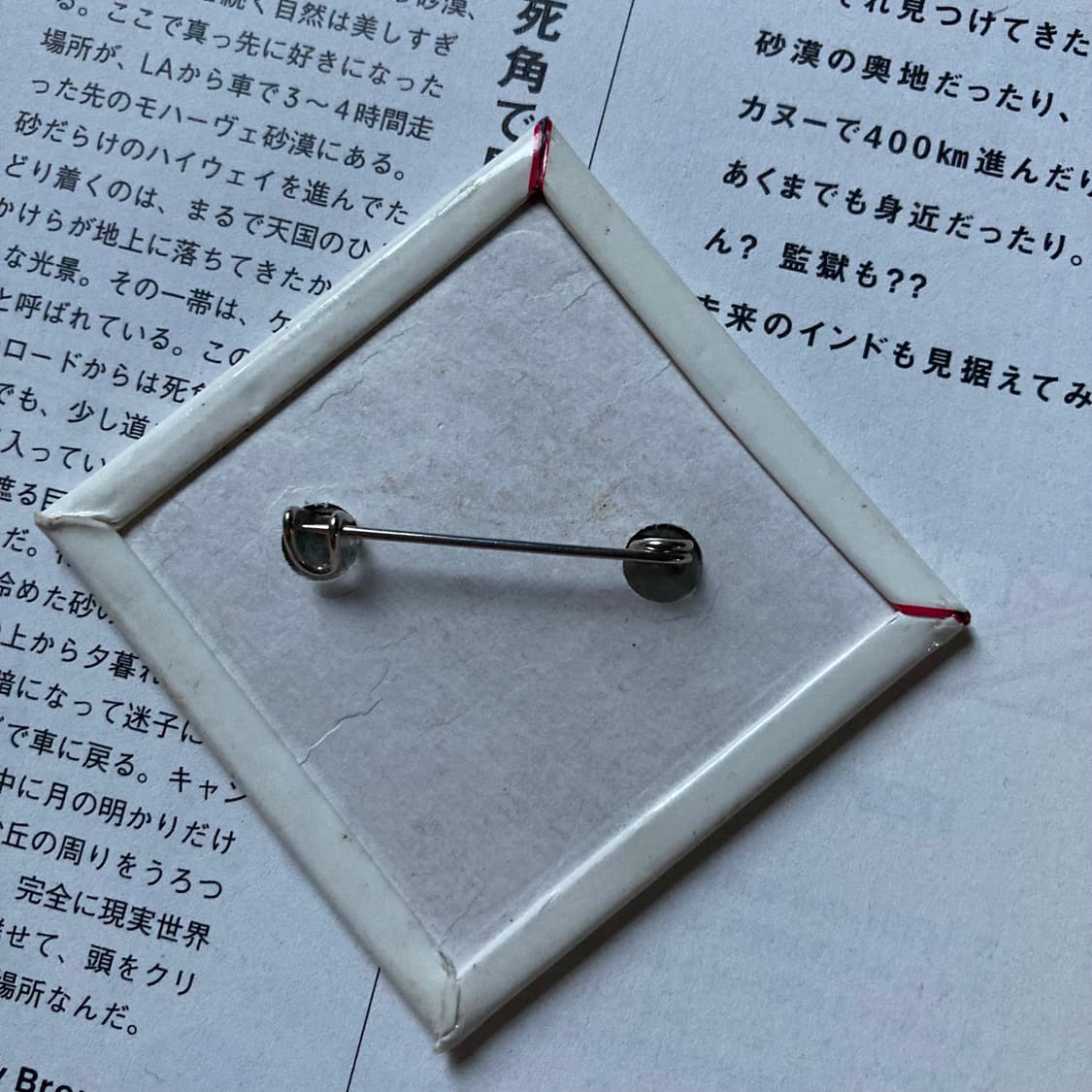 빈티지 EAGLE 이글 레터링 스퀘어 핀 버튼 뱃지 브로치 악세사리 상품이미지2