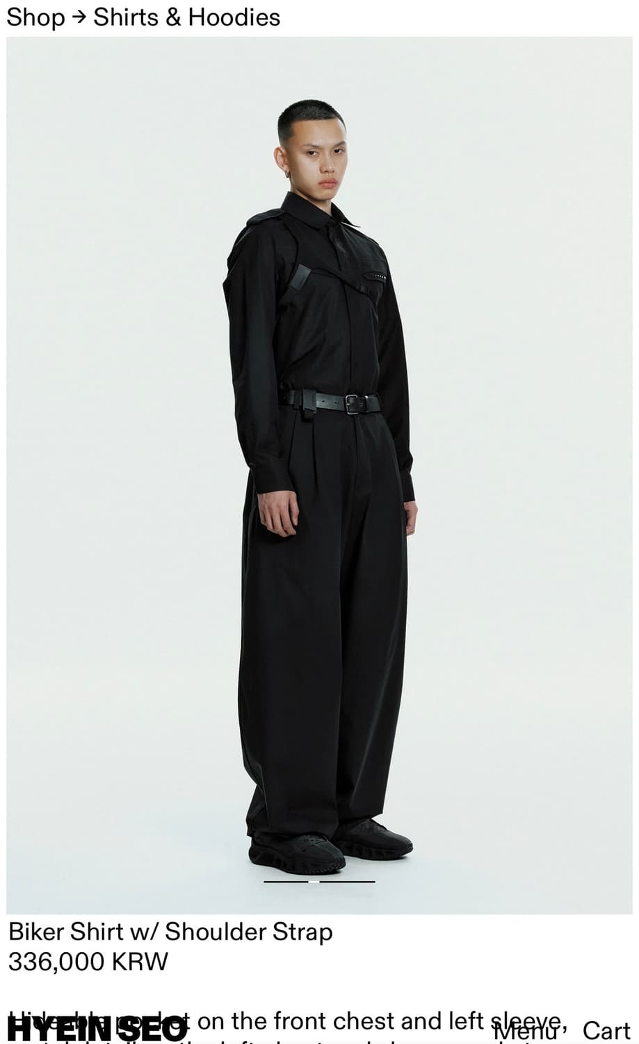 혜인서 Biker Shirt w/ Shoulder Strap 상품이미지3