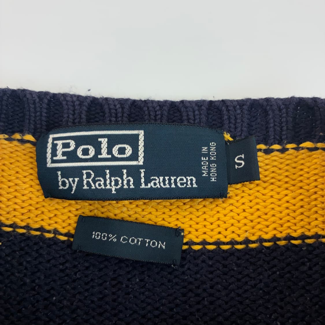 Polo 폴로 랄프로렌 00‘s 꿀벌 단가라 라운드 니트 상품이미지4