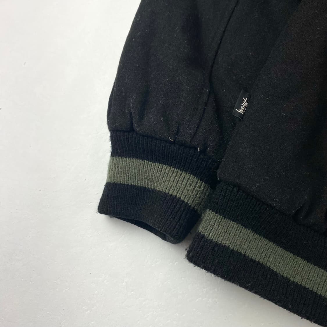 스투시 빅 S 레터맨 블랙 모직 바시티 자켓 (100) 상품이미지6