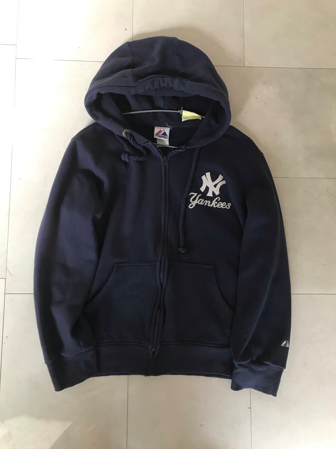 마제스틱 네이비 오버핏 양키스 후드집업 상품이미지9
