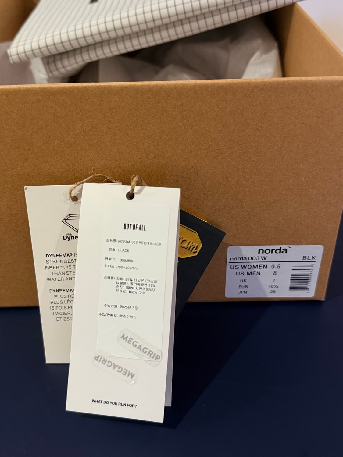 Norda 노다 노르다 003 피치블랙 W9,5(260) 상품이미지8