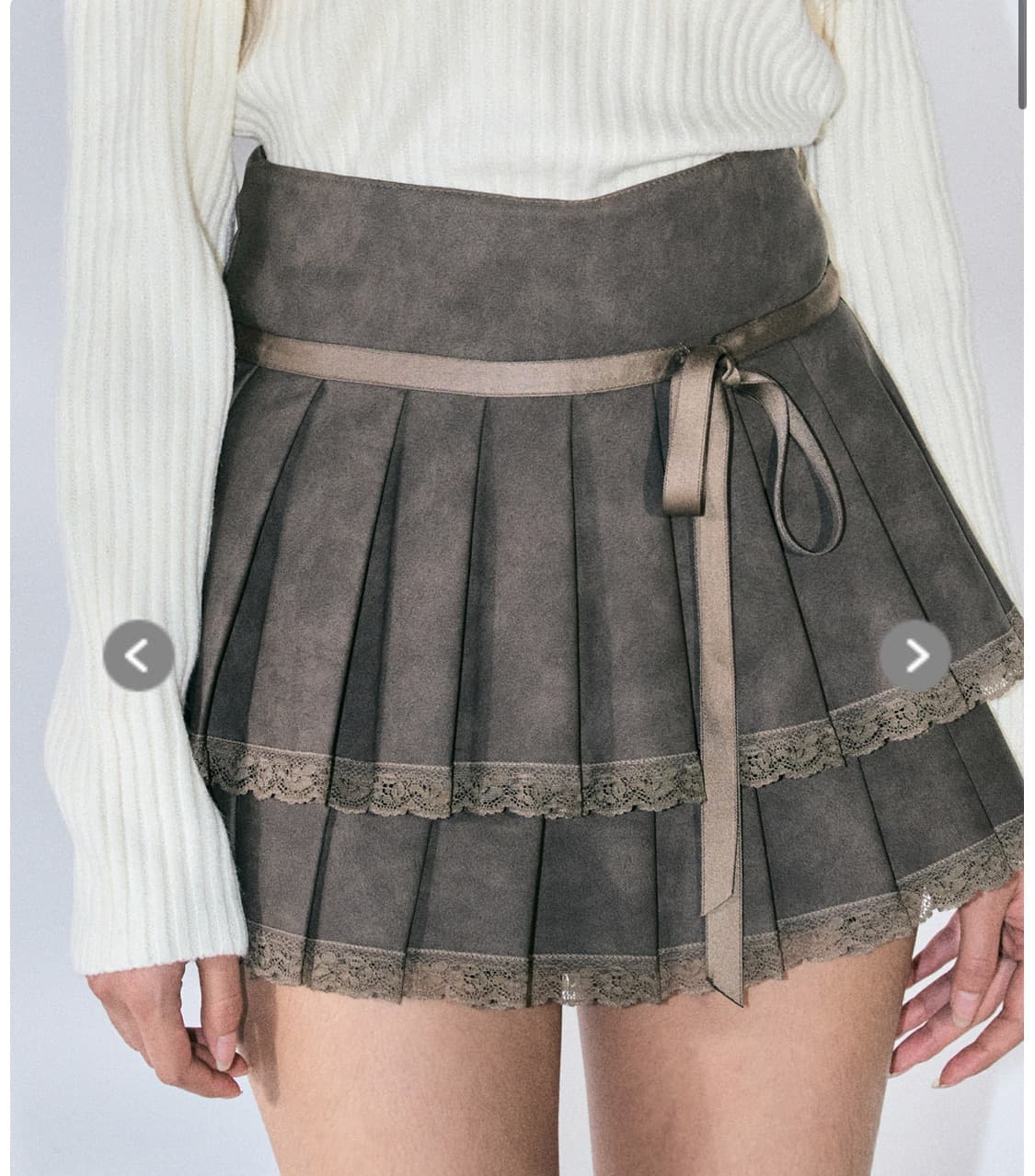 제로플래닛 클레어 비건 레더 플리츠 스커트 M 판매 히메갸루 오네갸루 상품이미지1