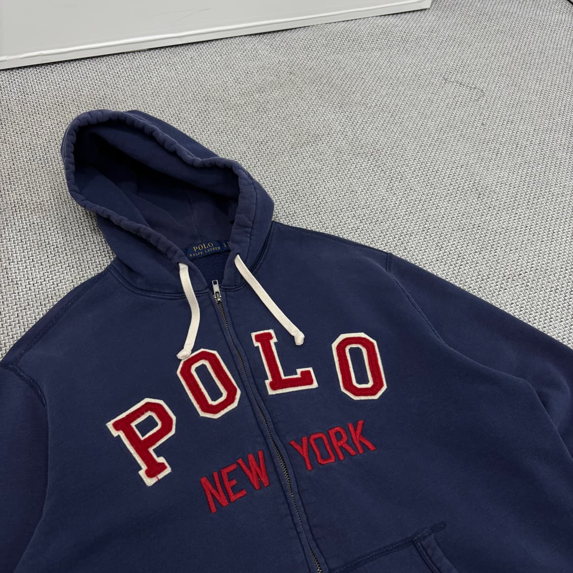 Polo Ralph Lauren 뉴욕 스펠로고 네이비 후드 집업 상품이미지2