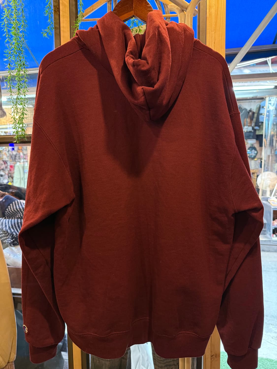 챔피온 버건디 후드티 상품이미지3