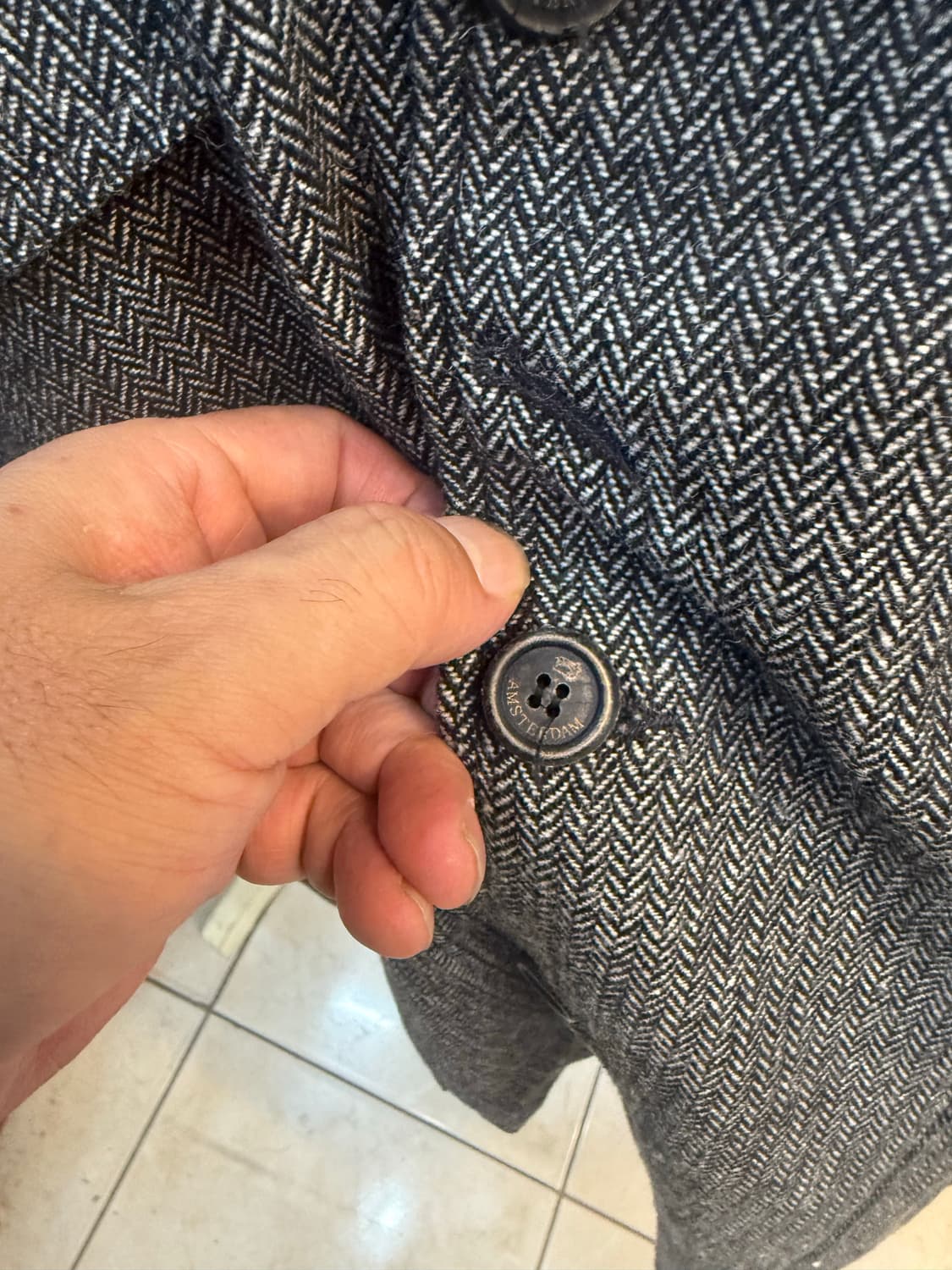 100 정품 아스페시 빈티지 해링본자켓 팝니다 상품이미지3