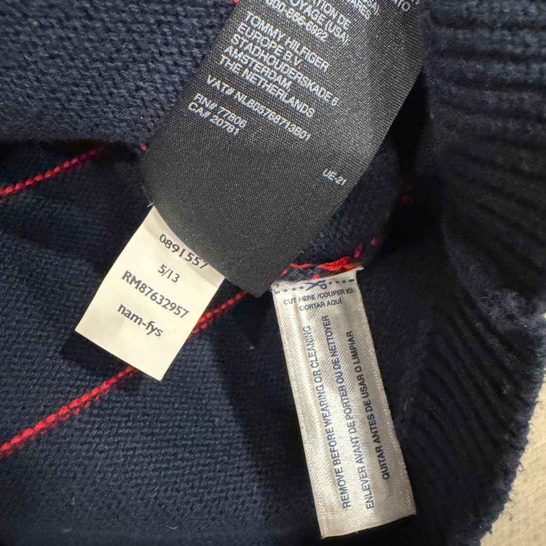 타미힐피거 스트라이프 니트 네이비 M (w) 상품이미지6