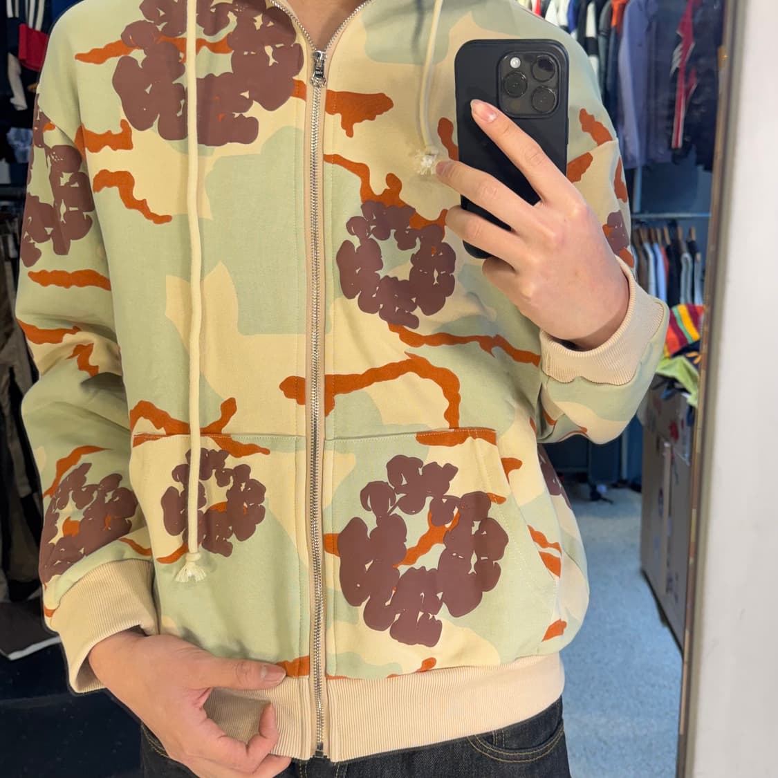 데님 티어스 후드집업 상품이미지2