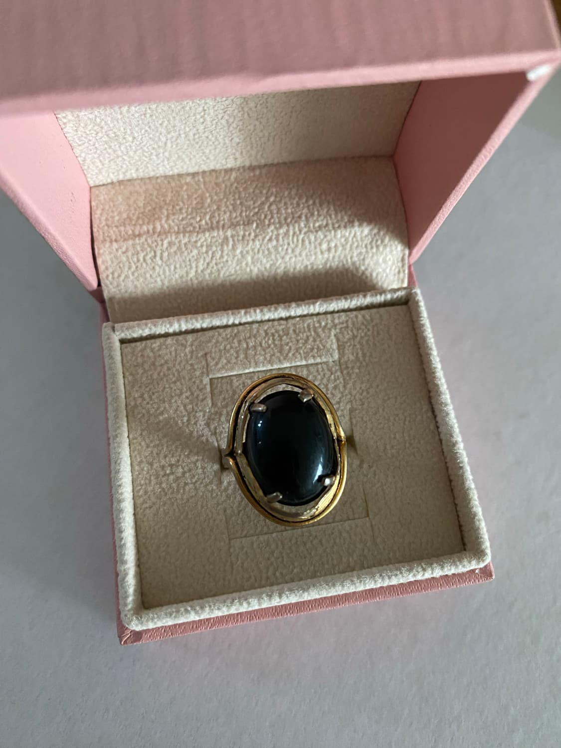 빈티지 블랙 스톤 반지 상품이미지3