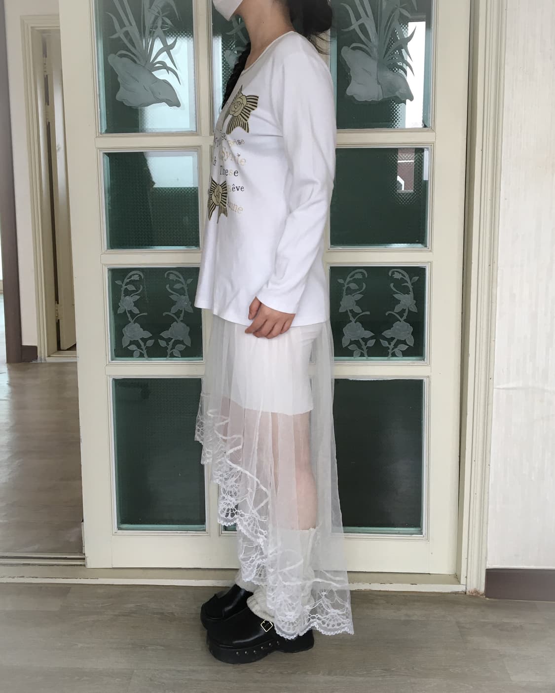Unbalanced lace sha skirt 상품이미지7