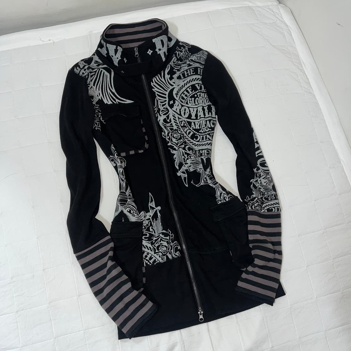 {Glitz} punk y2k long zip up 상품이미지2