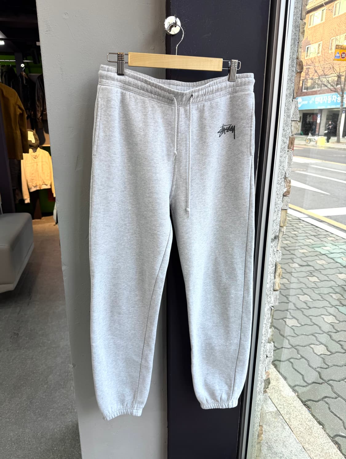 S/ 스투시 스탁 로고 기모 조거팬츠 상품이미지2