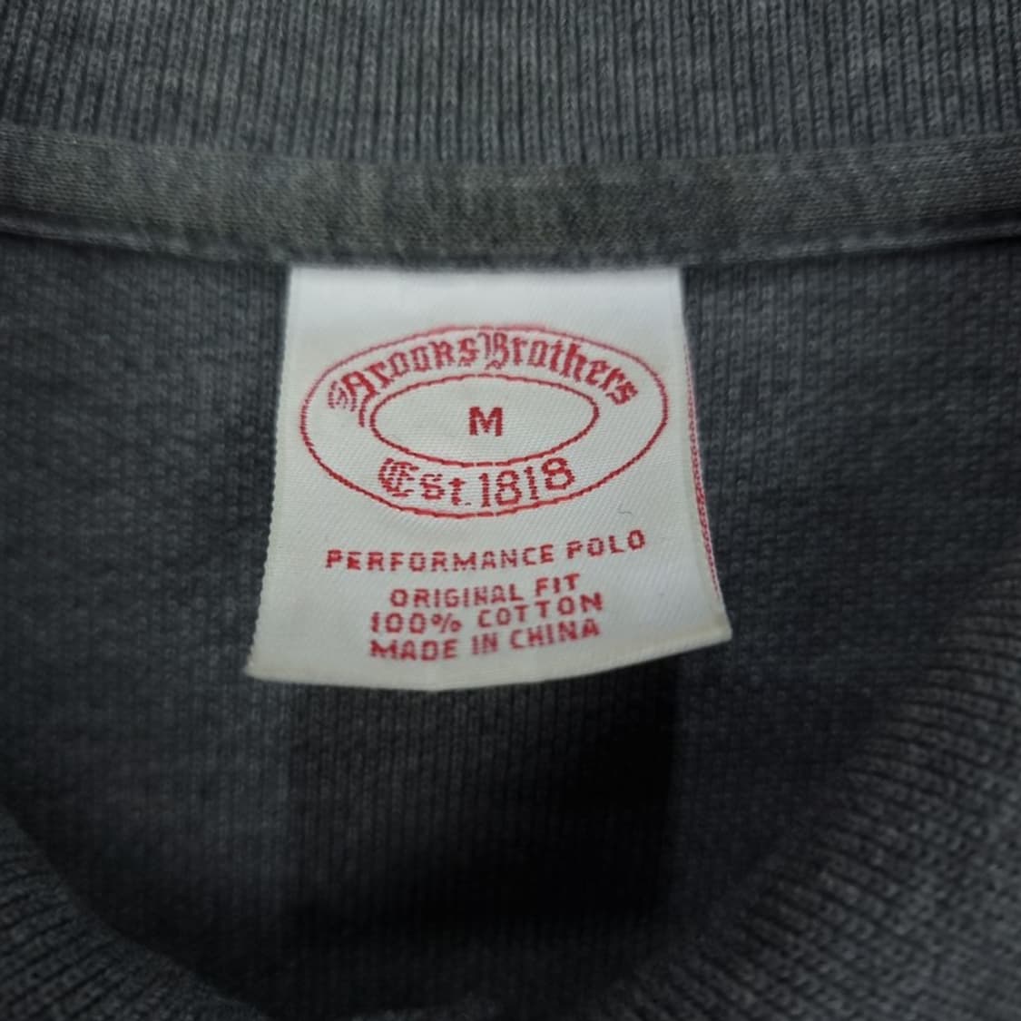 [브룩스브라더스] 로고 자수 긴팔 카라티 그레이 M19659 상품이미지7