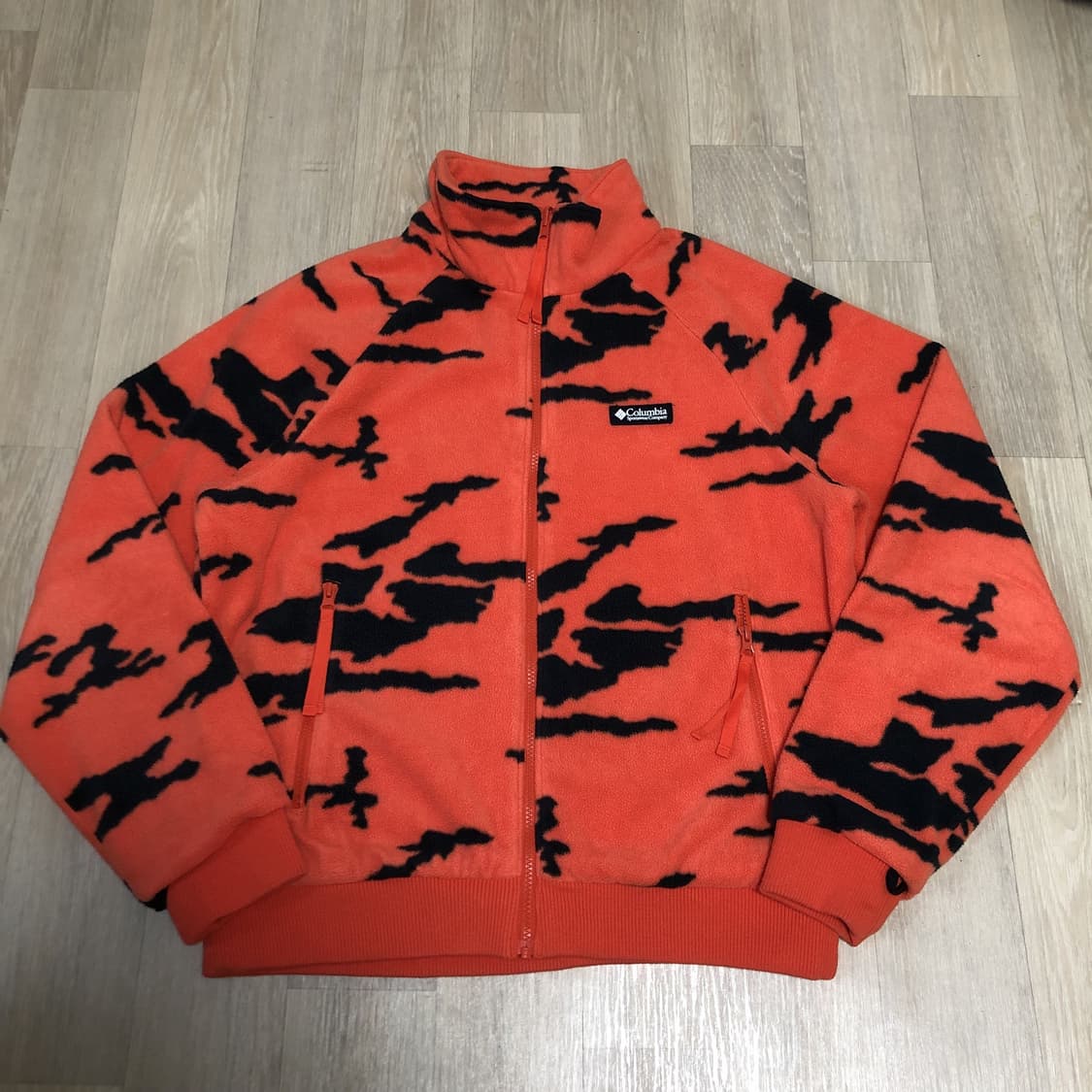 (L) 콜롬비아 Columbia 타이거 패턴 후리스 집업 자켓 상품이미지1
