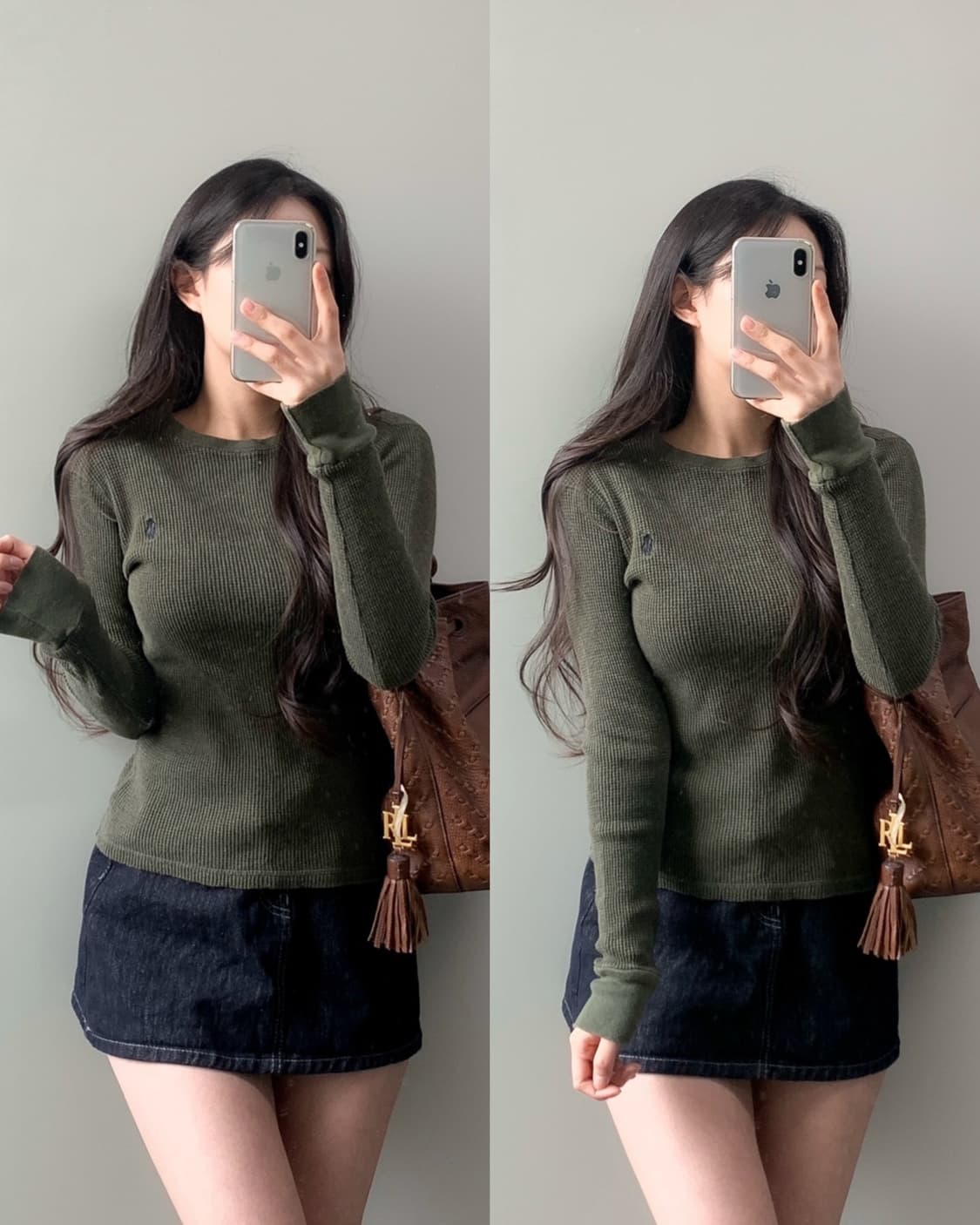 폴로 와플 롱슬리브 상품이미지1