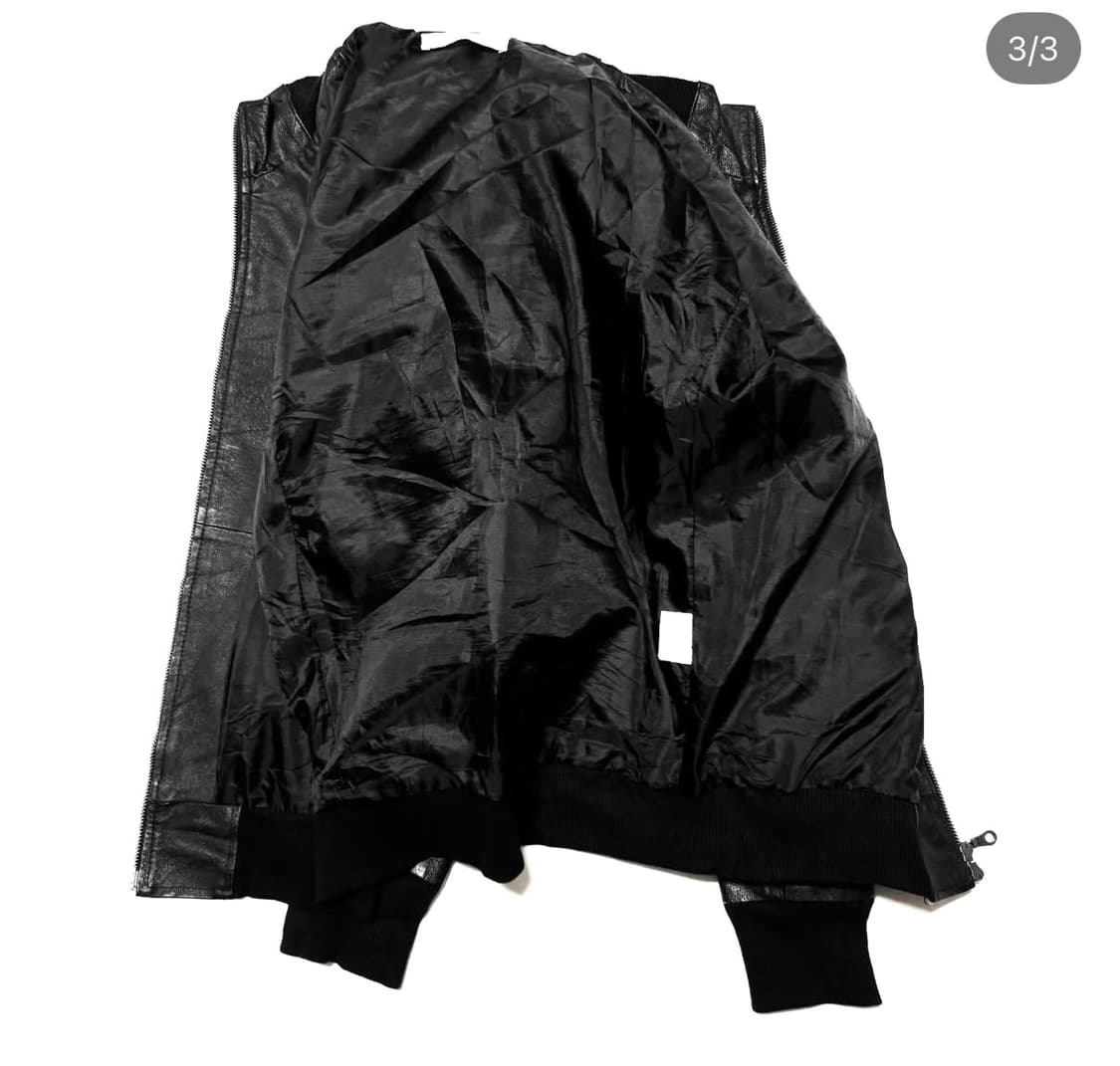 Welcome - 하이넥 레더 자켓 상품이미지3