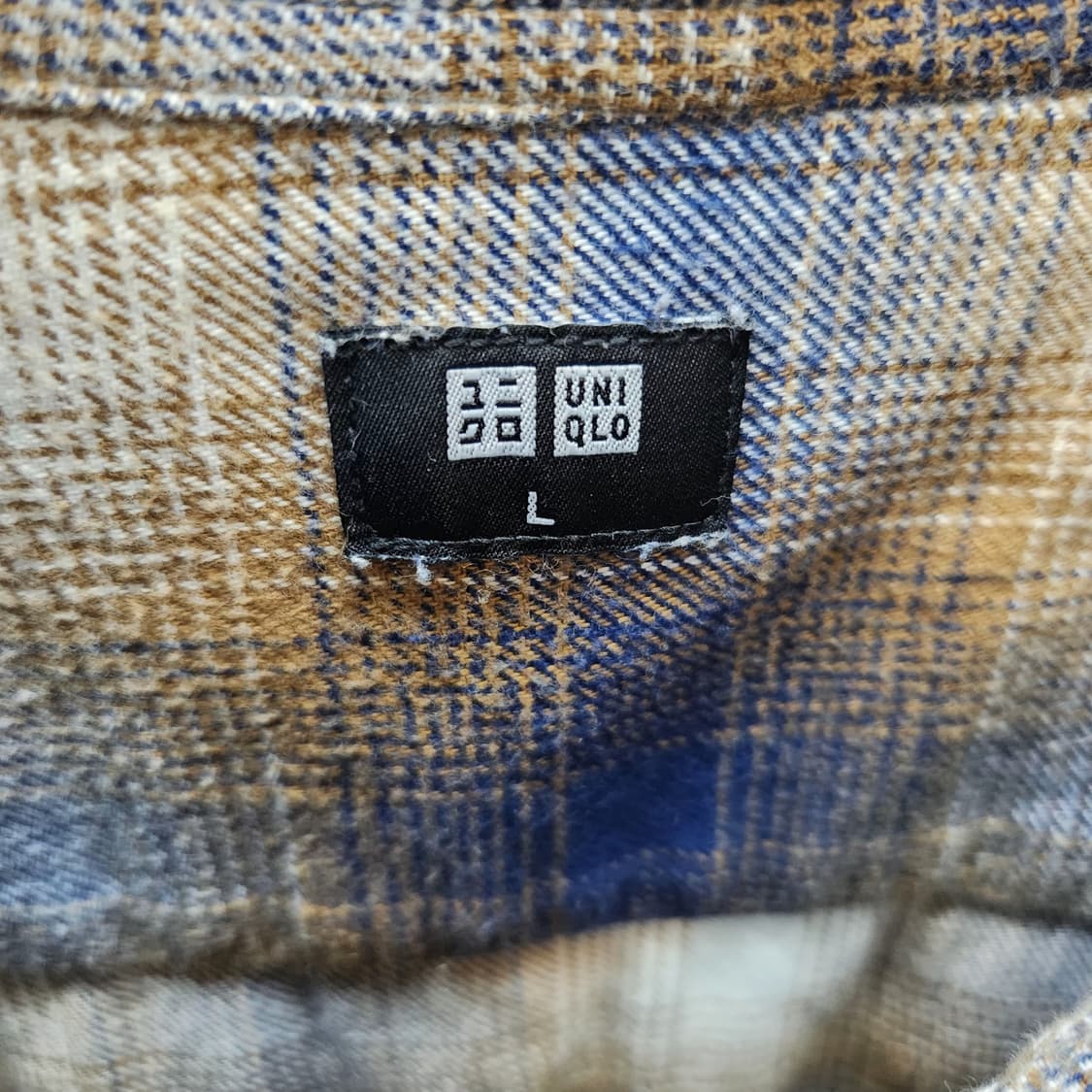 유니클로 플란넬 체크 셔츠 L(L) 상품이미지5