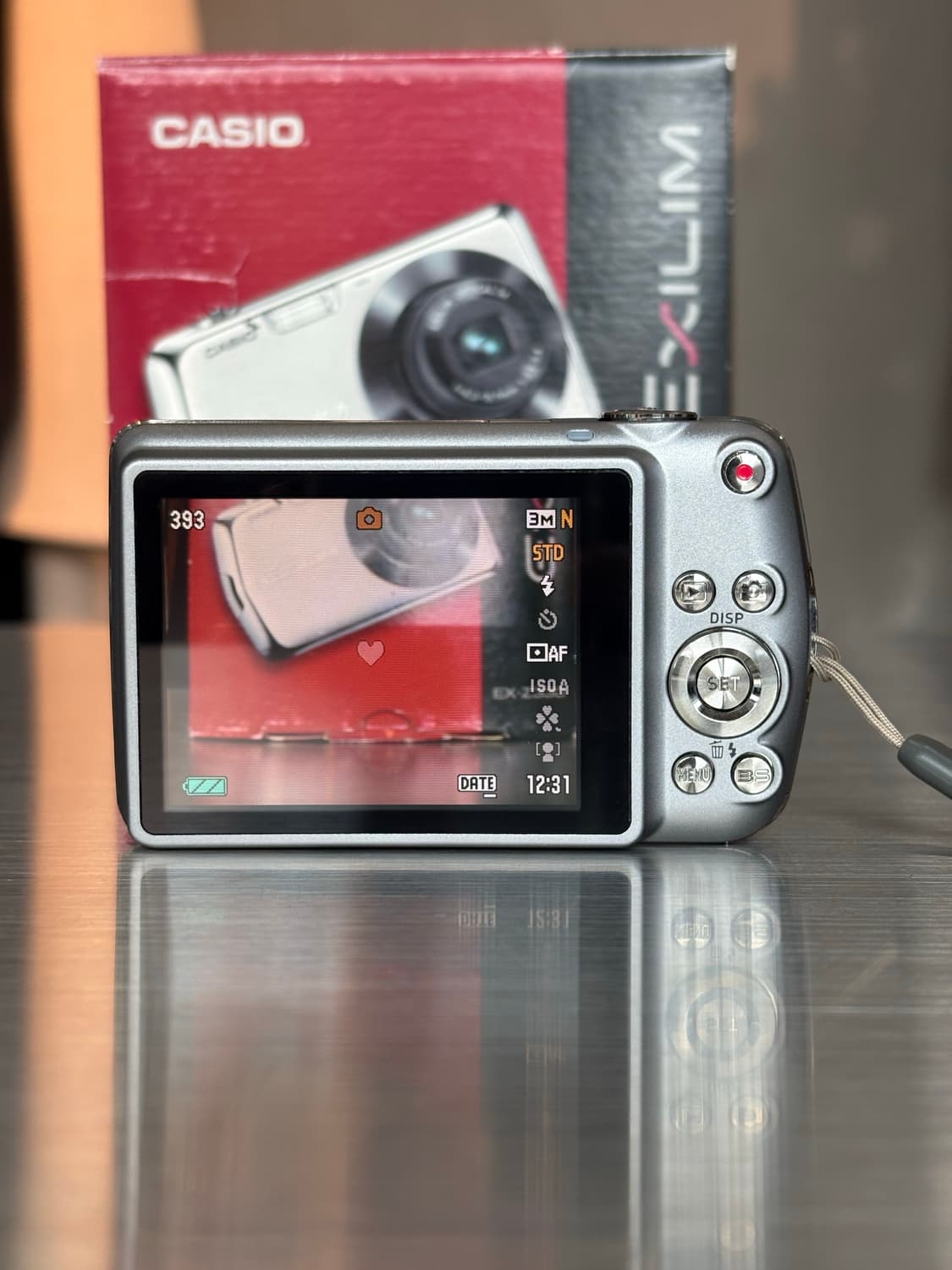 박스O/날짜표시)카시오 ex-z330 실버 빈티지디카 상품이미지3