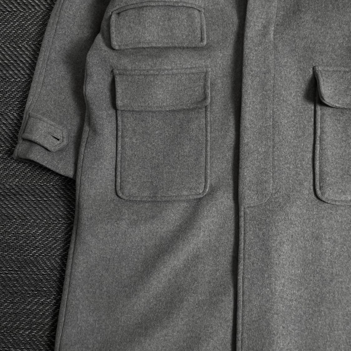 라퍼지스토어 오버핏 미니멀 울 롱코트y 2899 상품이미지4