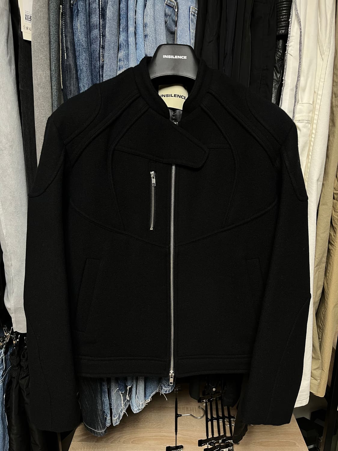 인사일런스 울 레이싱자켓 S사이즈 블랙 상품이미지2