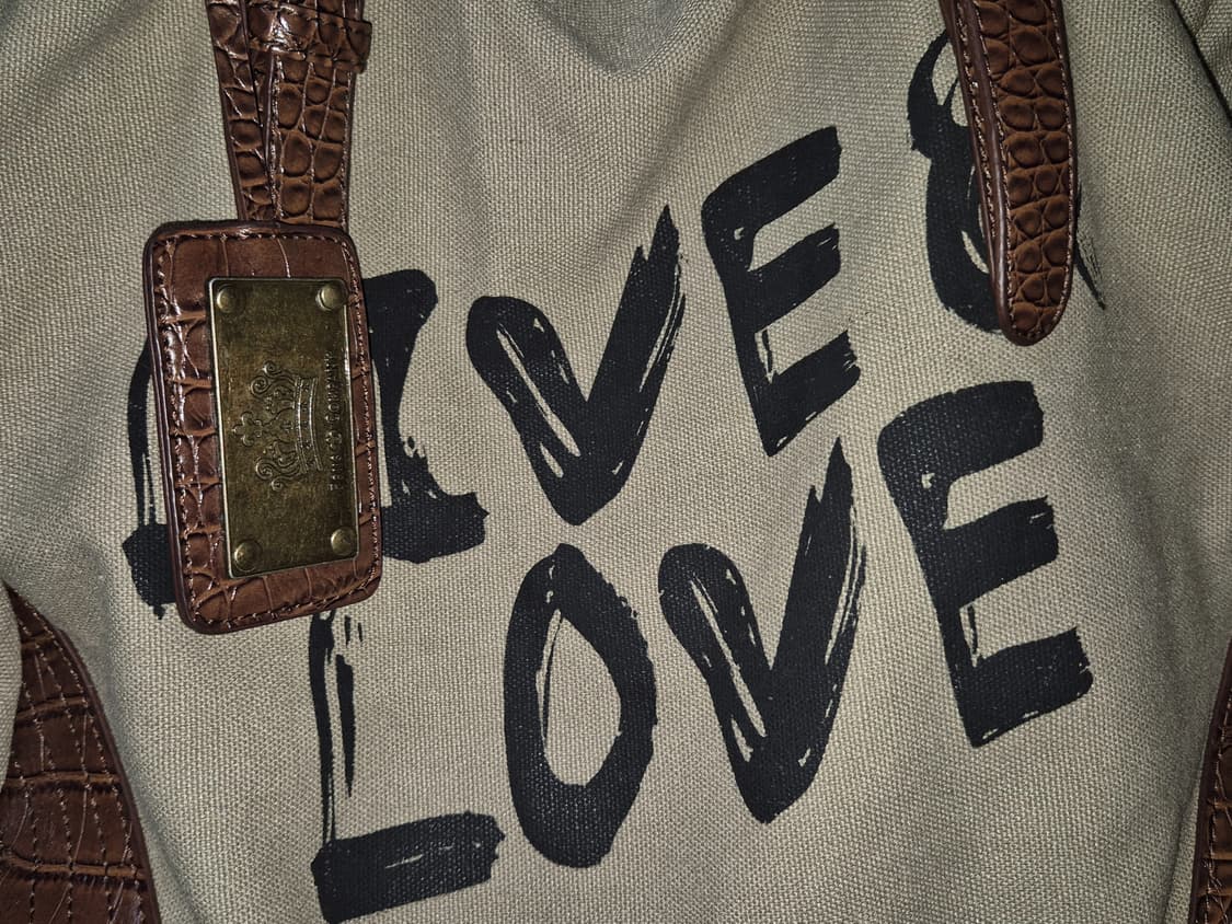 Vintage LIVE LOVE y2k canvas Bag 상품이미지3