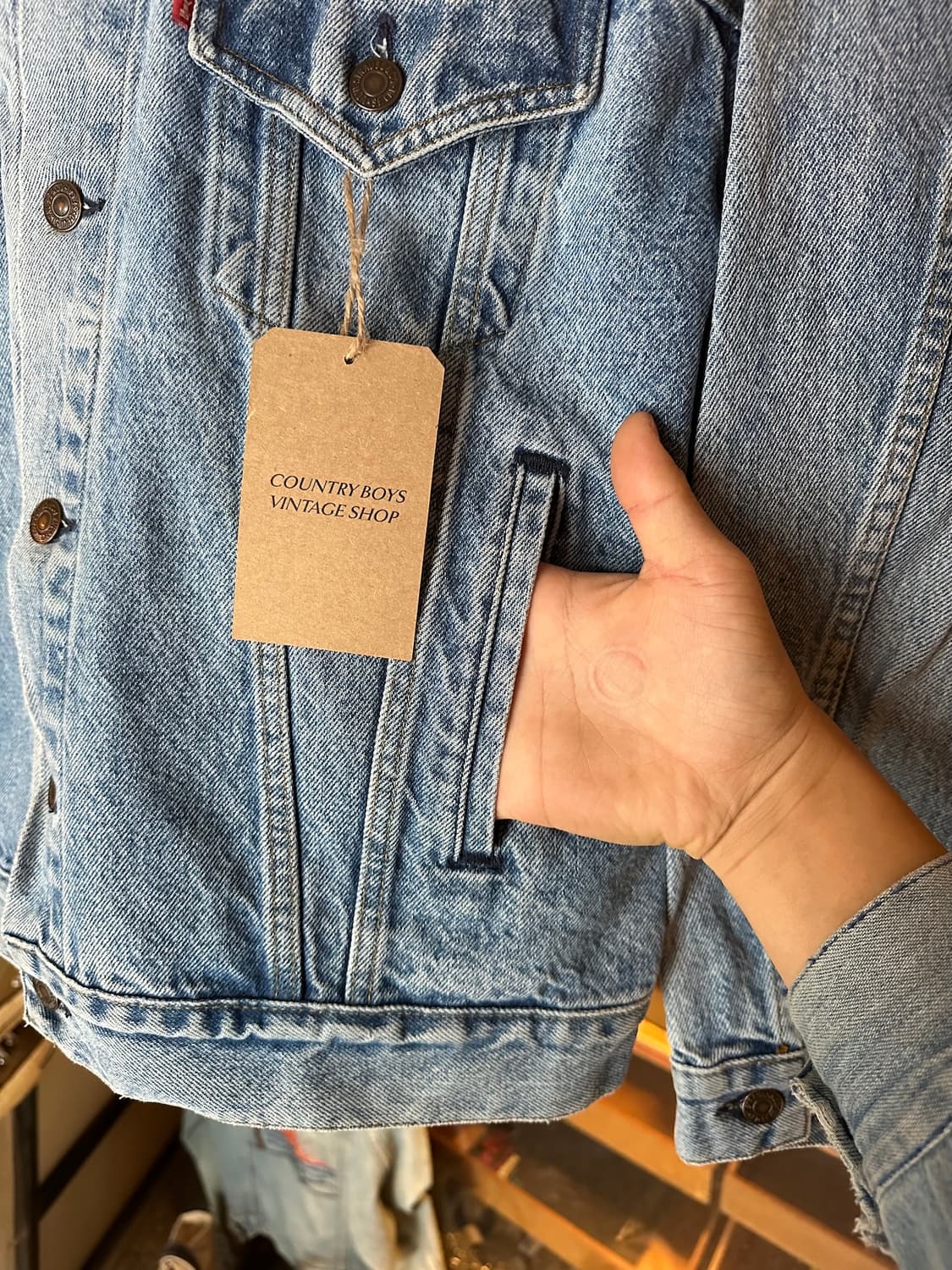 80s USA 빈티지 리바이스 70507 3세대 데님 트러커 자켓 상품이미지4