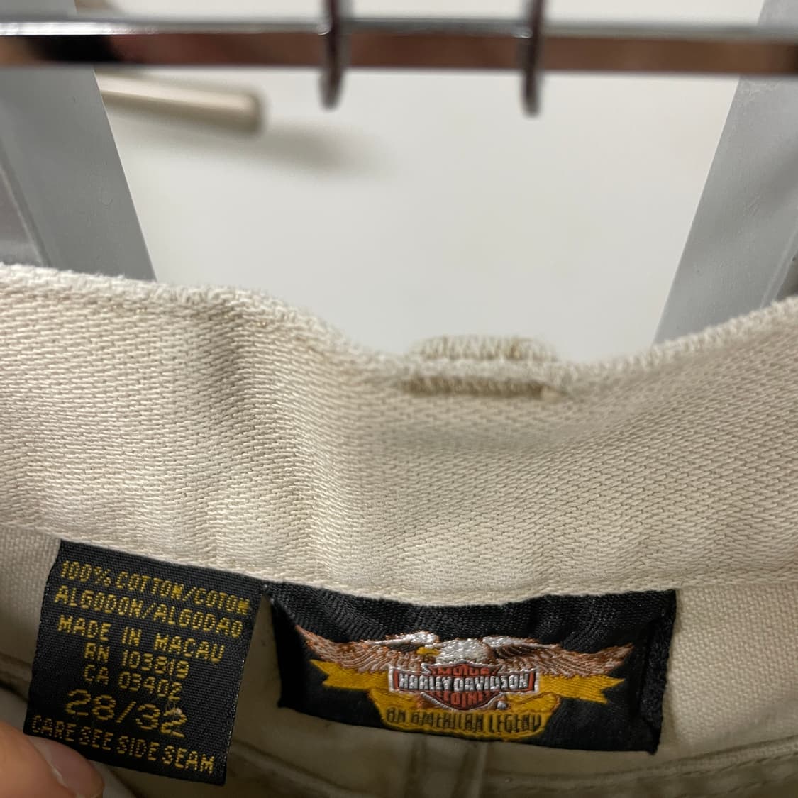 할리데이비슨 아이보리 데님 팬츠 28/32 상품이미지7