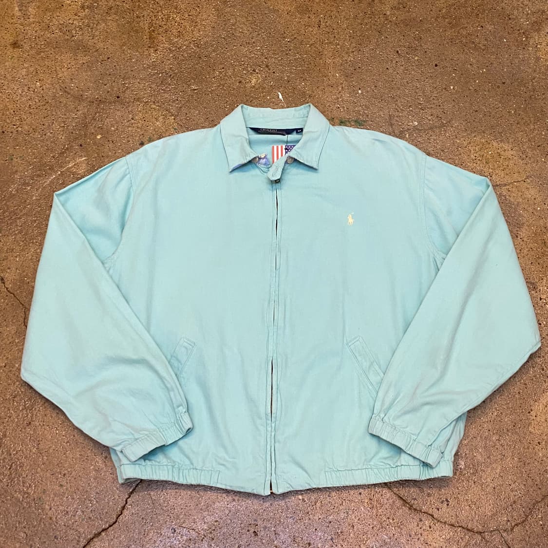 90s Made in USA 빈티지 폴로랄프로렌 민트 헤링본 스윙자켓 스 상품이미지1