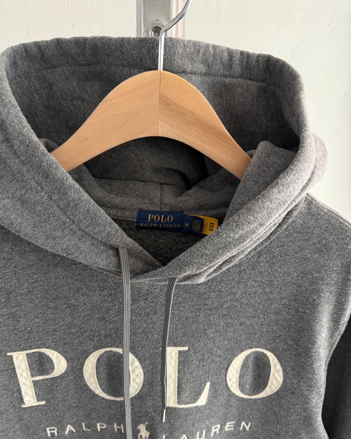 Polo 폴로 랄프로렌 QR라벨 POLO로고 그레이컬러 후드 상품이미지7