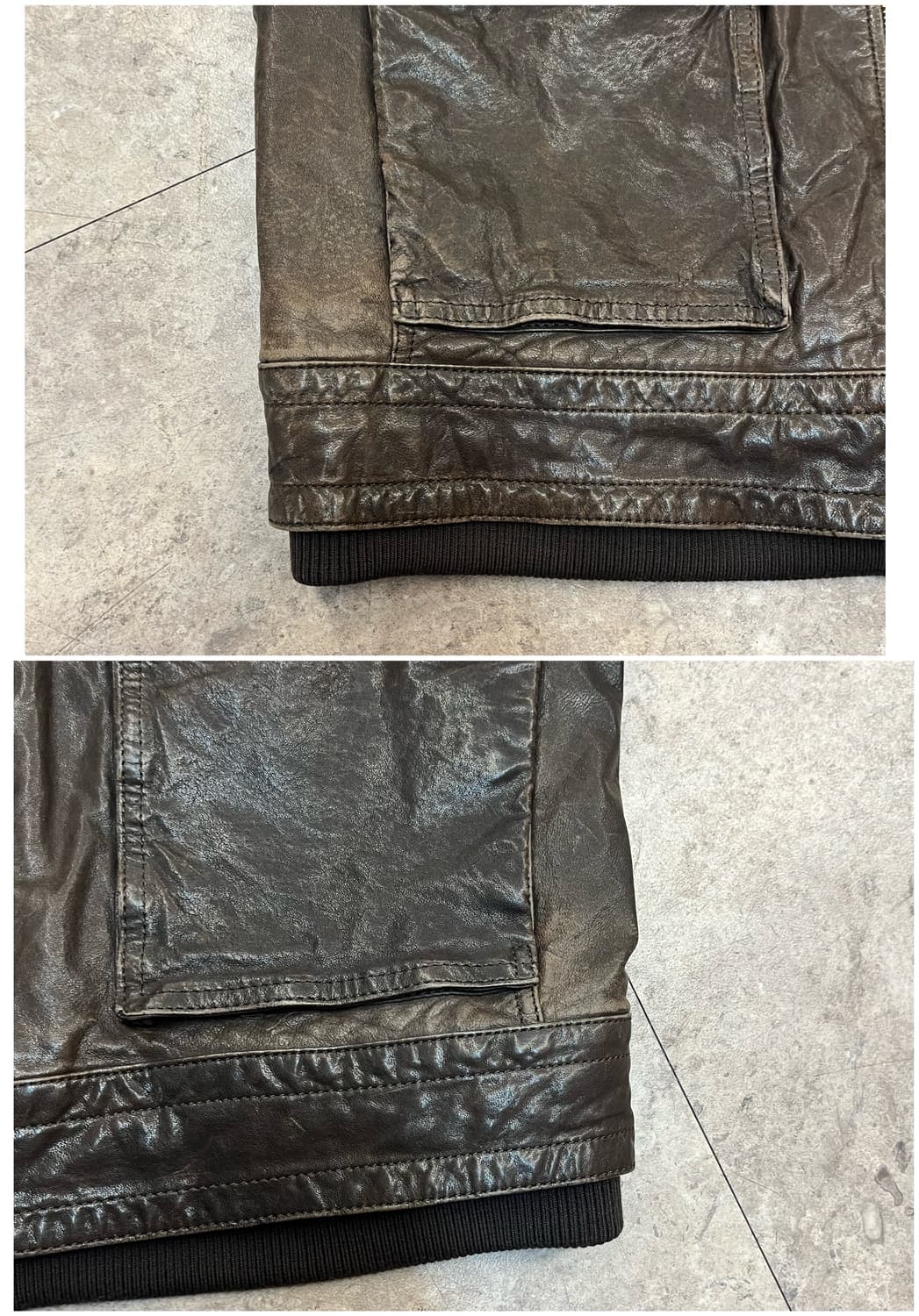 빈티지 분리형 가죽 레더 자켓 브라운  #csz2248 상품이미지6