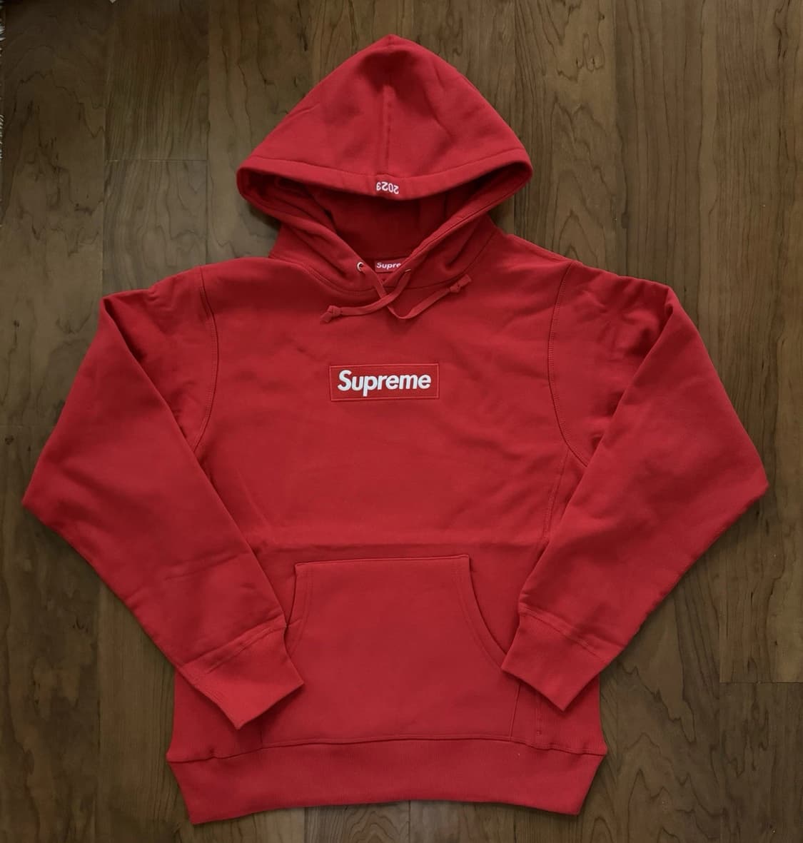 슈프림 박스 로고 후드 스웨트셔츠 레드 상품이미지1
