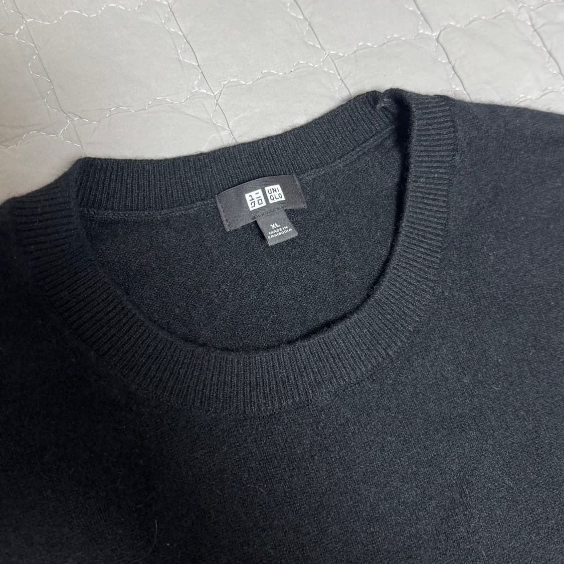 유니클로 캐시미어 니트 XL 블랙 상품이미지3