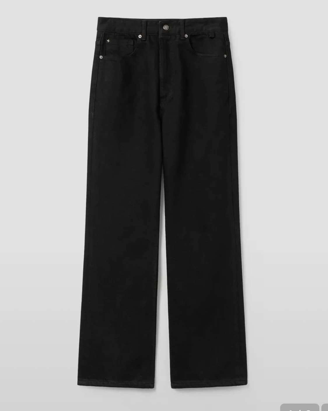 [W30/L30]벨리에 트루 스트레이트 데님 팬츠 원 워시드 블랙 상품이미지1