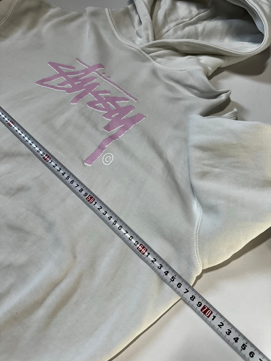 스투시 화이트 핑크 로고 후드티 상품이미지6