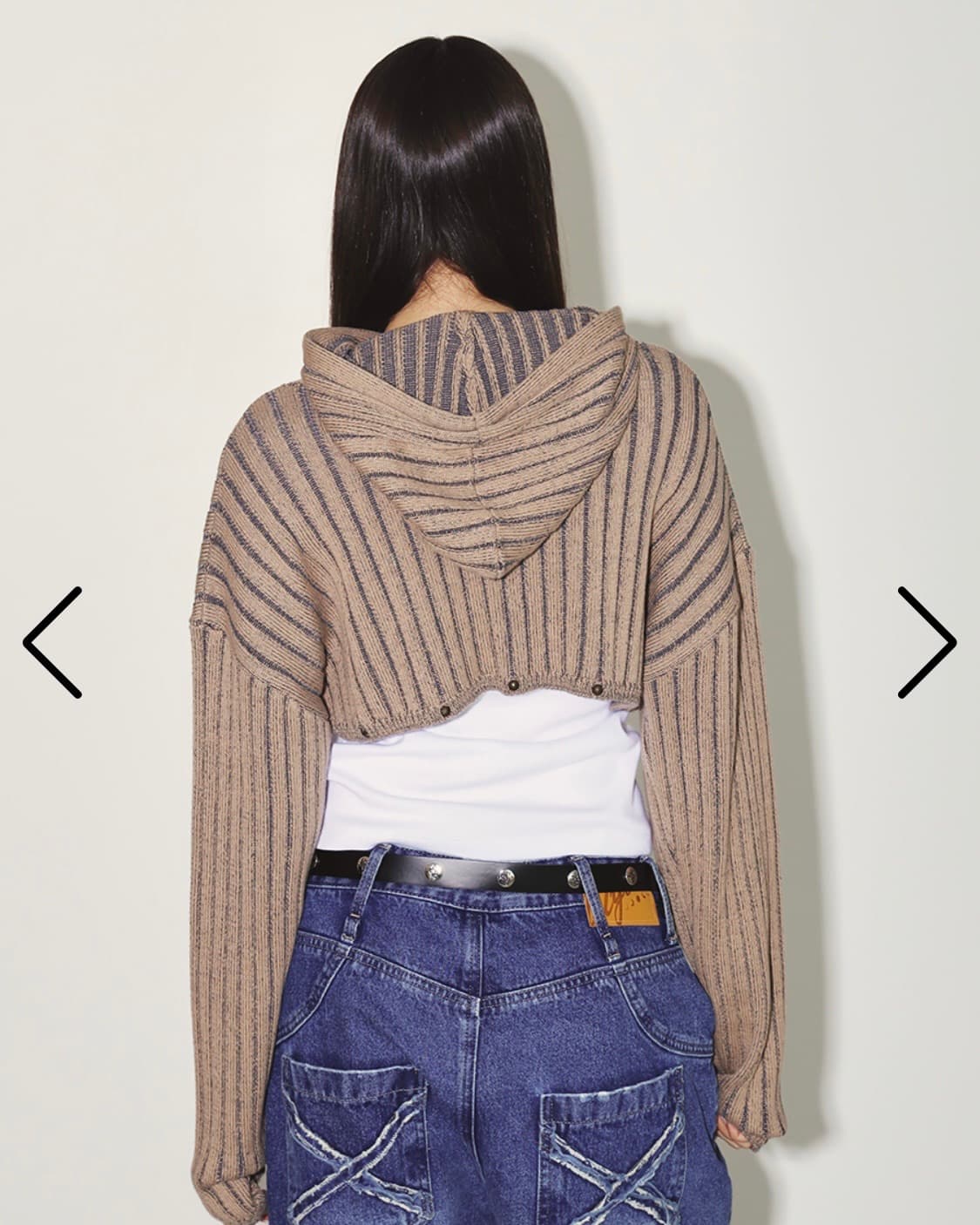 후드 크롭 니트 상품이미지2