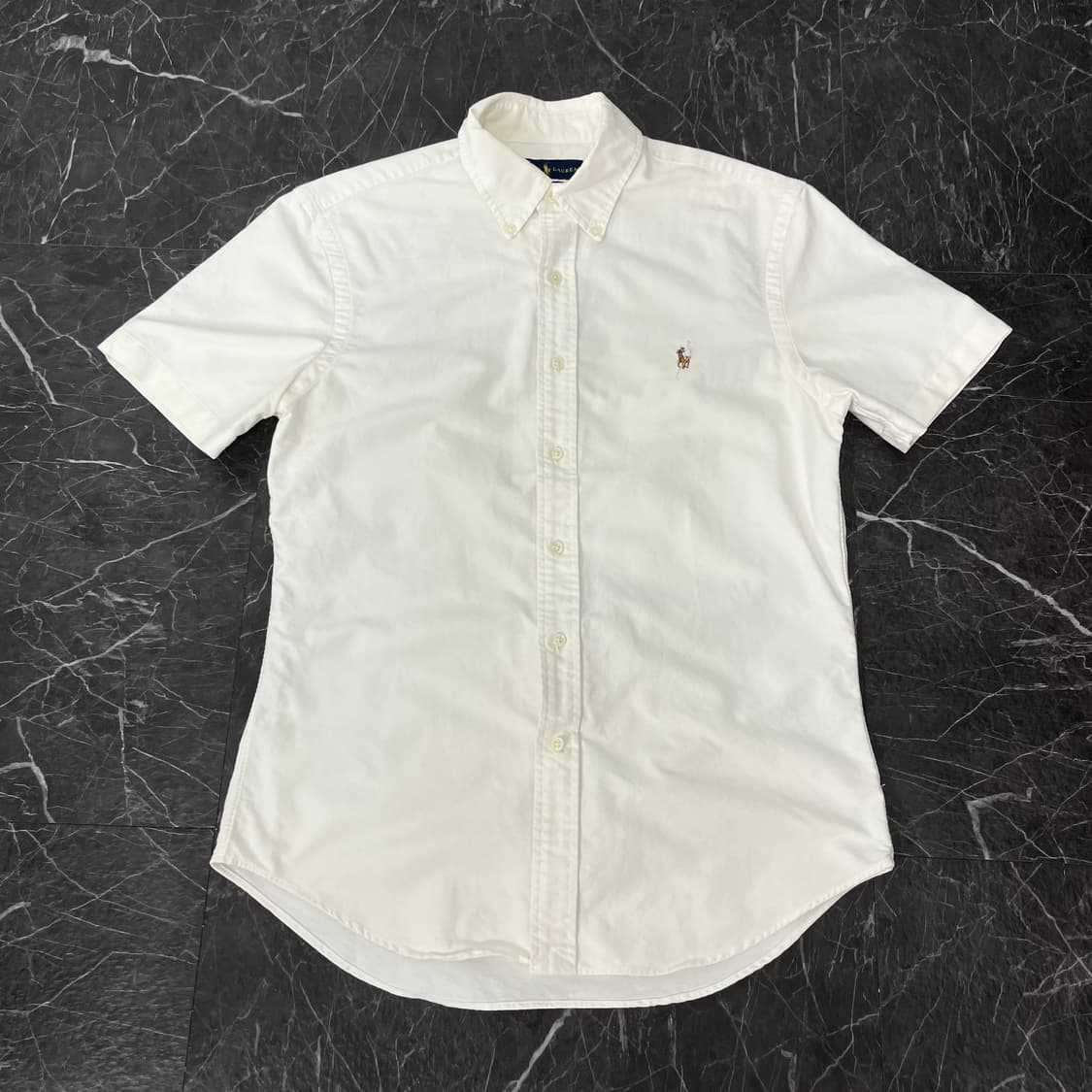 여성용 폴로랄프로렌 포니 옥스포드 화이트 반팔 셔츠 상품이미지1