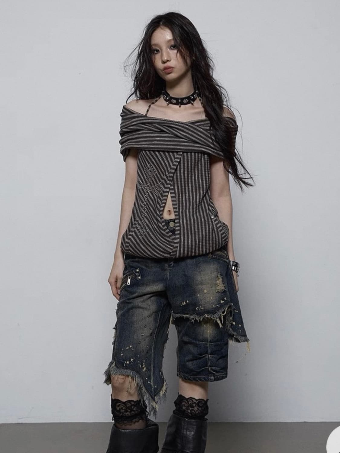 NO ROMANCE 오프숄더 상품이미지4