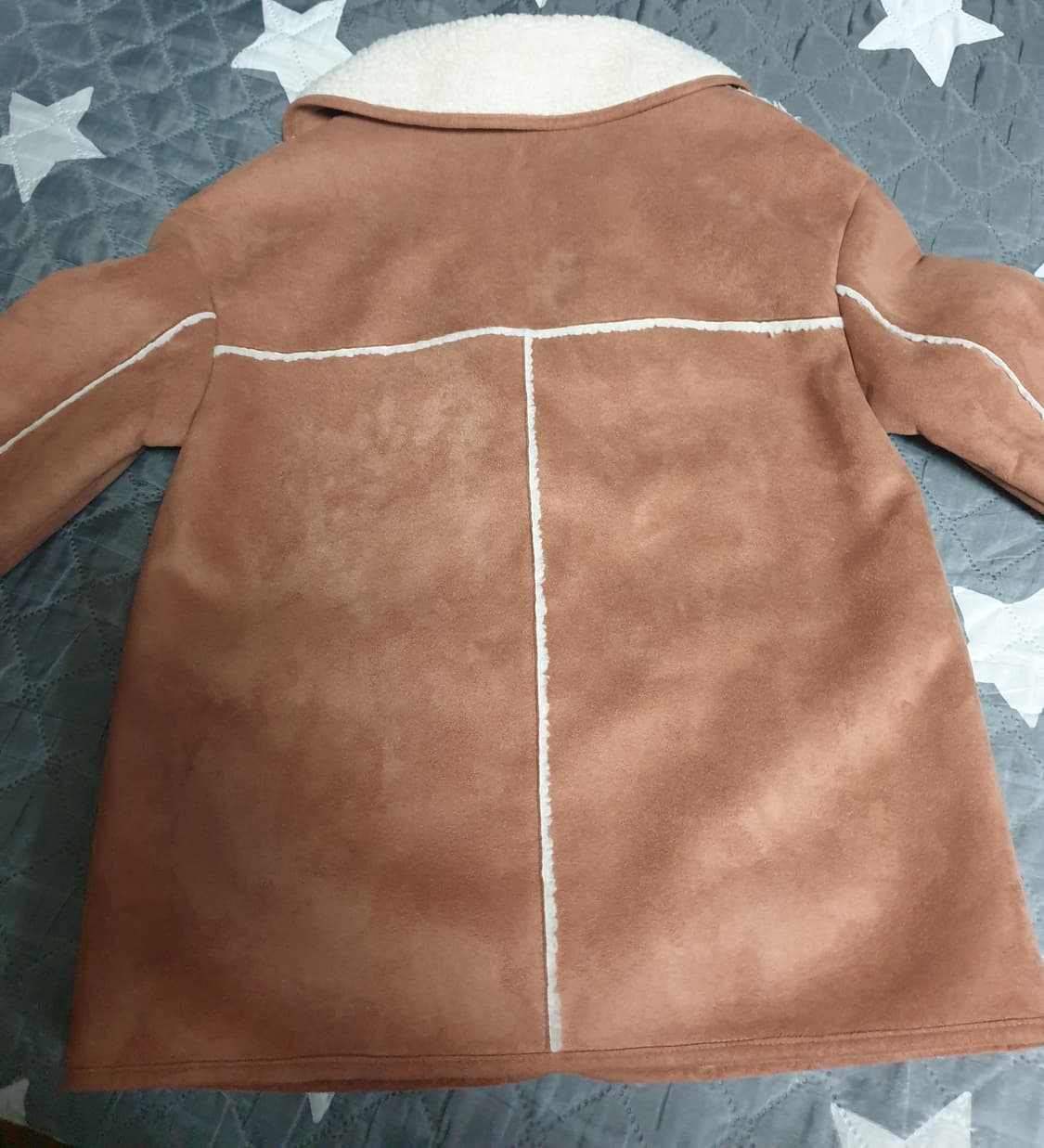 코벳블랑 숄카라 아웃포켓 무스탕 브라운 (F) 상품이미지4