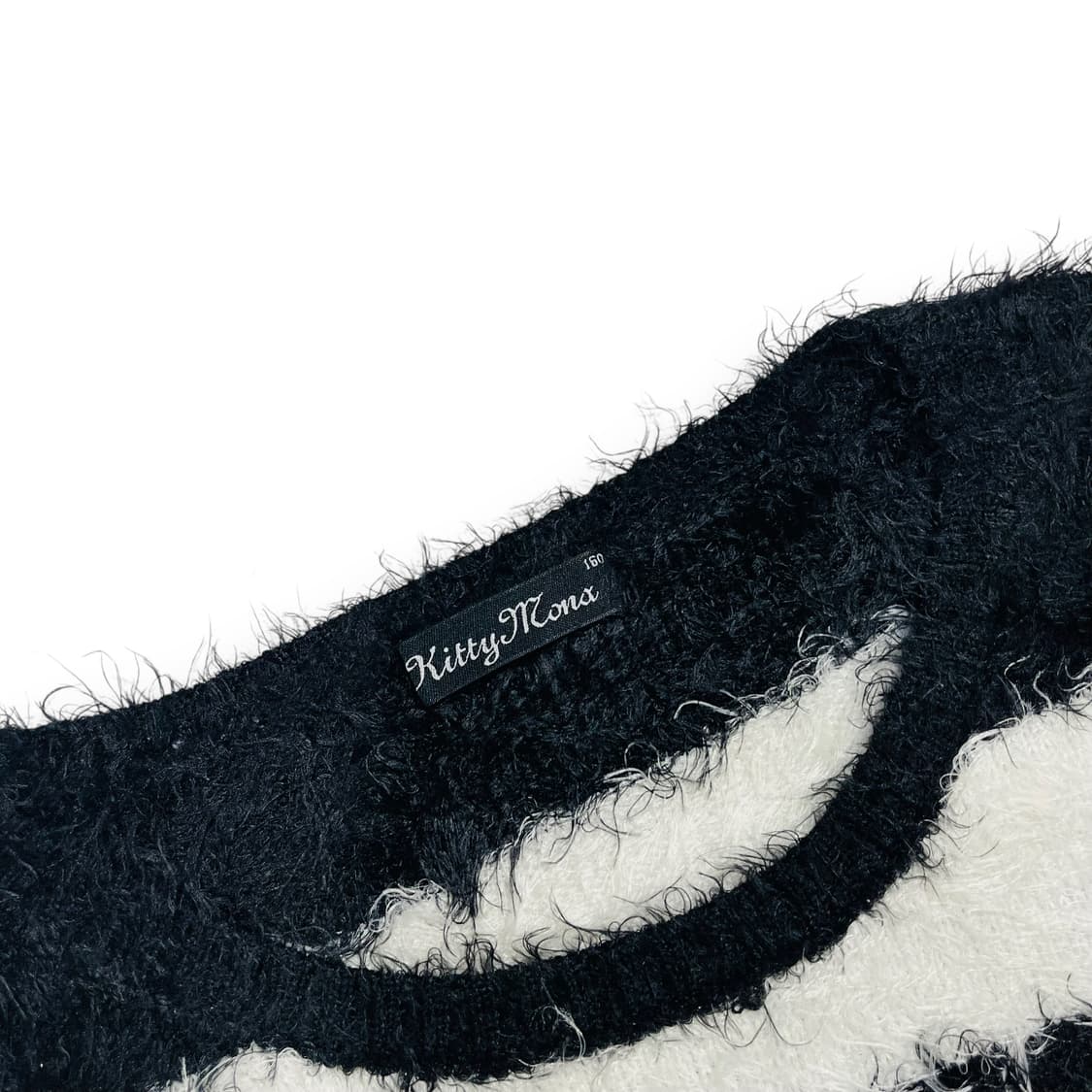 Kitty mona faux fur striped sweater 상품이미지5