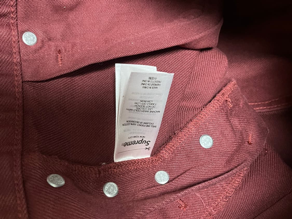 슈프림 버건디 팬츠 30 상품이미지5