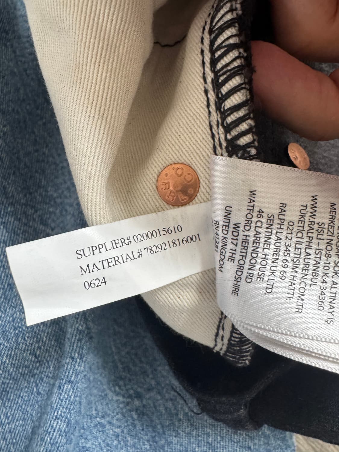 32/32 더블알엘 빈티지5포켓 블랙온블랙 데님 상품이미지6